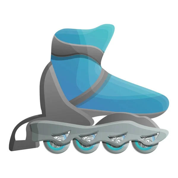 Icono de patines en línea azul, estilo de dibujos animados — Archivo Imágenes Vectoriales