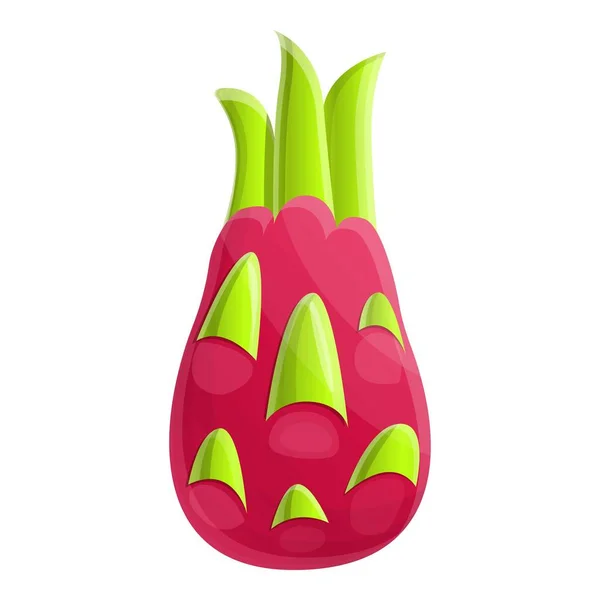 Icône pitaya entière, style dessin animé — Image vectorielle