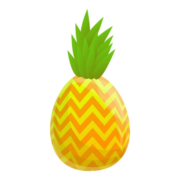 Абстрактна ананасова ікона, мультиплікаційний стиль — стоковий вектор