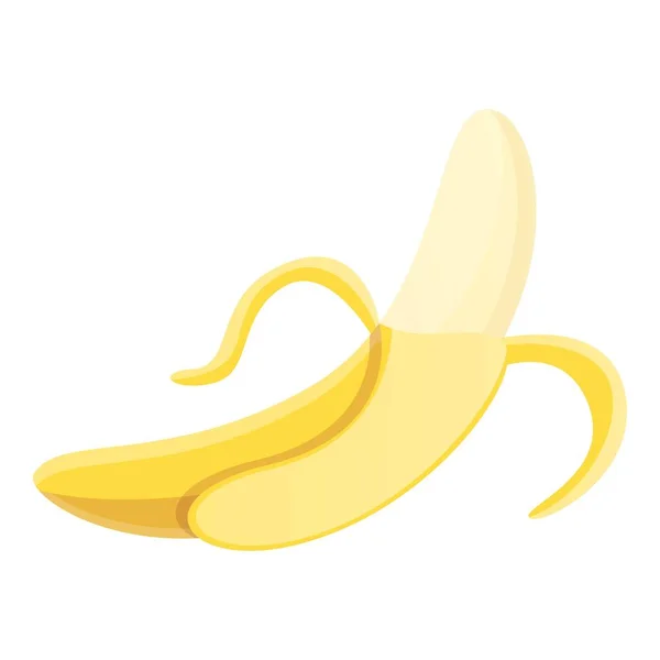 Fresh eco banana icon, cartoon style — Stock Vector