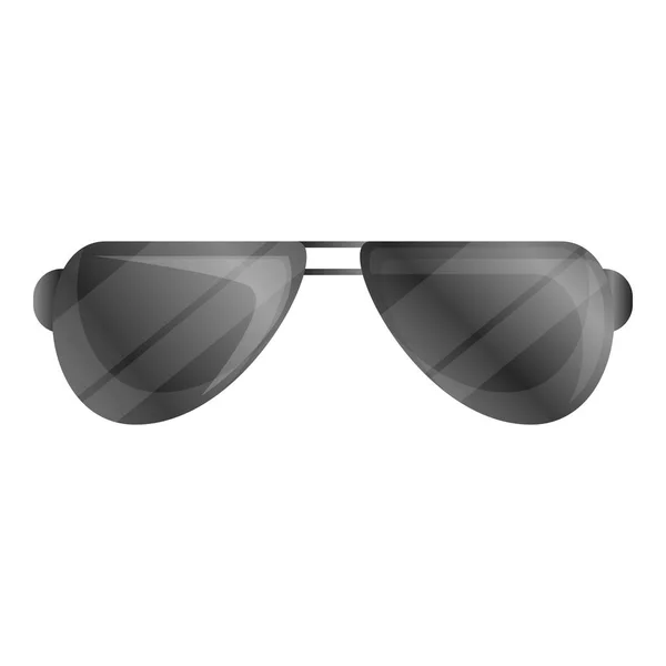 Policía gafas negras icono, estilo de dibujos animados — Vector de stock