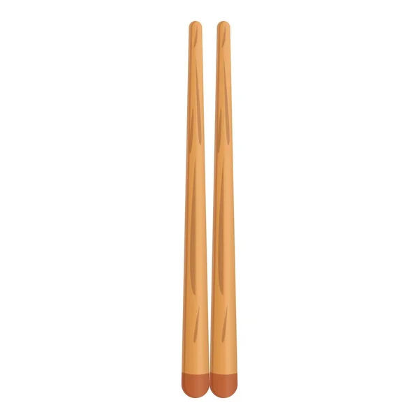 Ikona dřevěných hůlek, kreslený styl — Stockový vektor