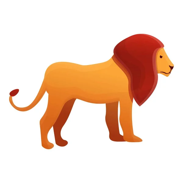 Savanna aslan simgesi, karikatür tarzı — Stok Vektör