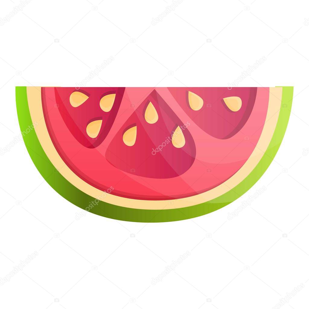 Guava piece icon, cartoon style
