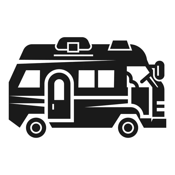 Vacation motorhome icon, simple style — Stock Vector