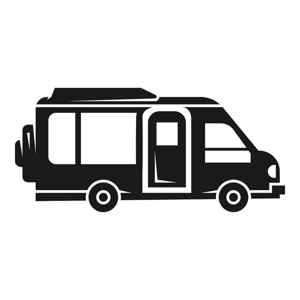 Camper car icon, simple style — Stock Vector