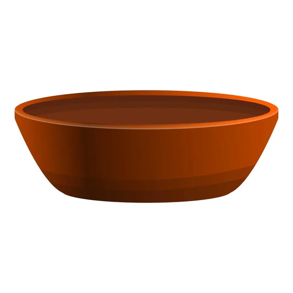Ceramic historic bowl icon, cartoon style — Stock Vector