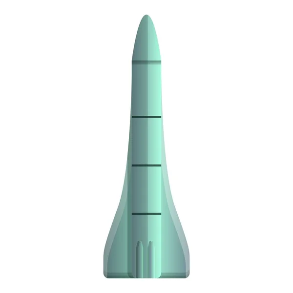 Icona del razzo spaziale moderno, stile cartone animato — Vettoriale Stock