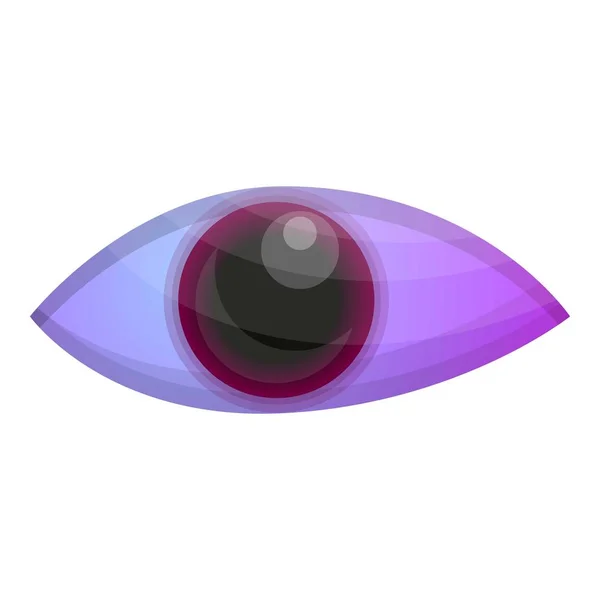 魔法の紫の目のアイコン、漫画のスタイル — ストックベクタ