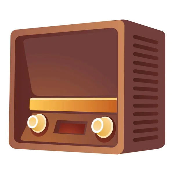 レトロなラジオのアイコン、漫画のスタイル — ストックベクタ