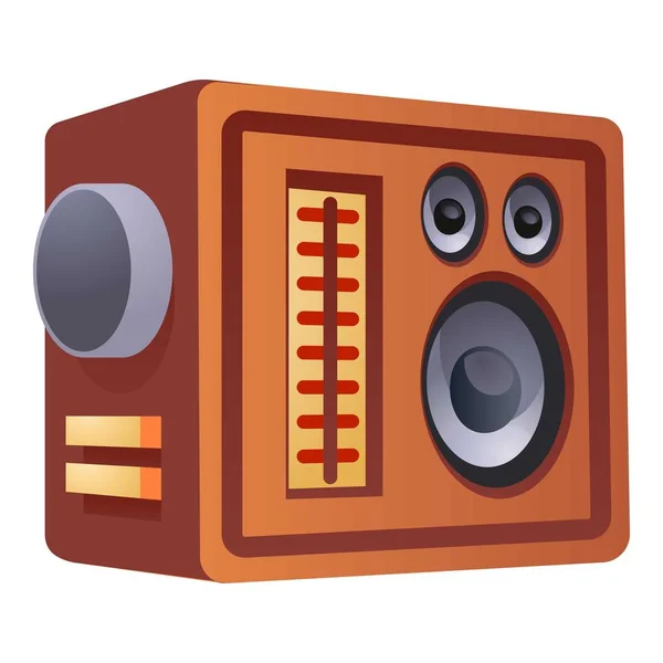 Icona altoparlante radio Fm, stile cartone animato — Vettoriale Stock