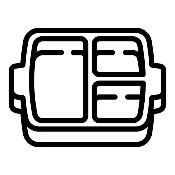 Student Lunchbox Symbol, Umriss Stil — Stockvektor
