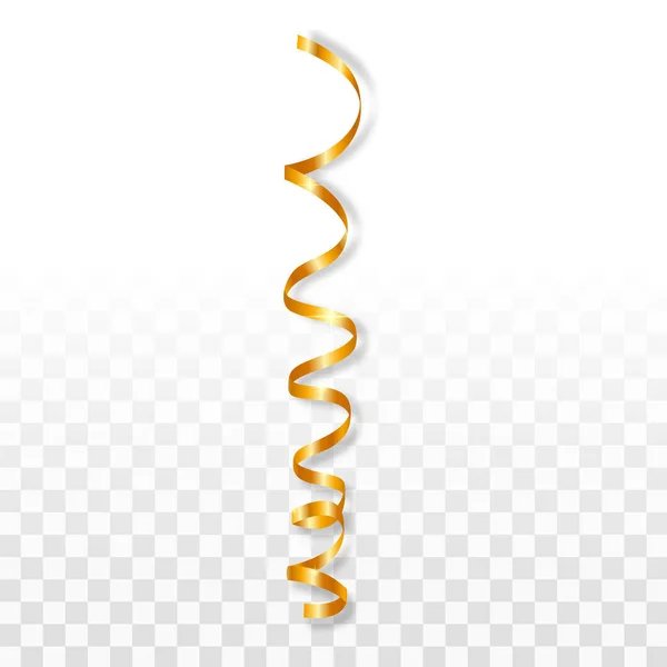 Celebre o ícone de serpentina de ouro, estilo realista —  Vetores de Stock