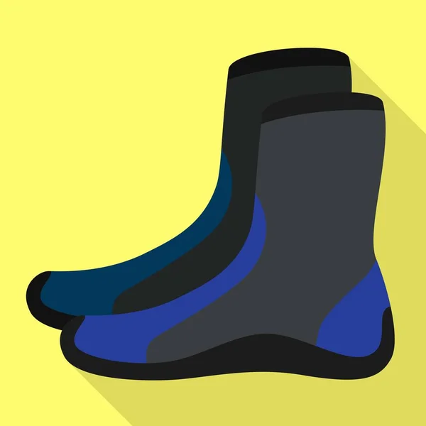 Rafting socks icon, flat style — Stock Vector