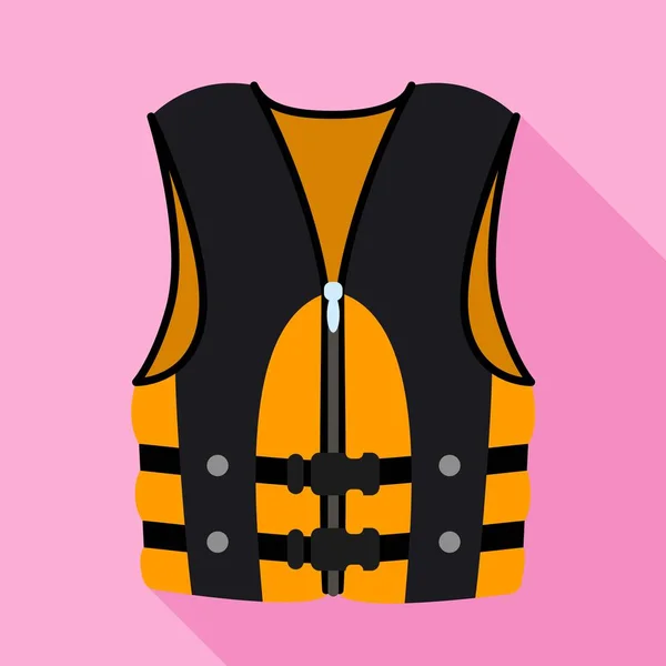 Rafting Vest ikon, platt stil — Stock vektor