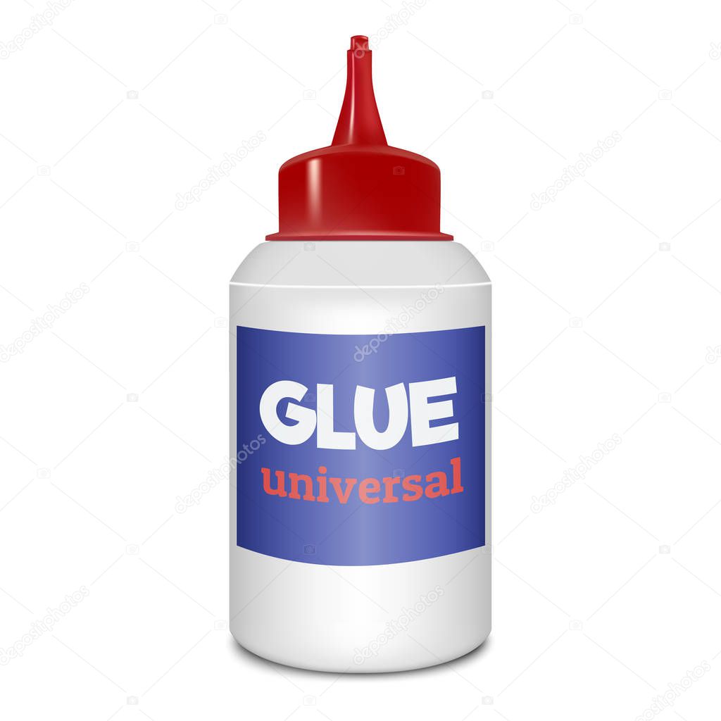 Universal glue icon, realistic style