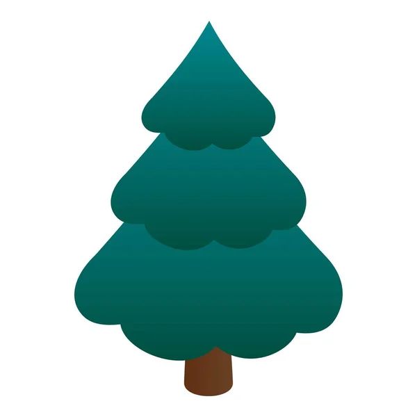 Fir tree ikona, izometrický styl — Stockový vektor