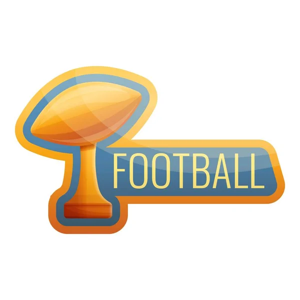 American Football Cup Logo im Cartoon-Stil — Stockvektor