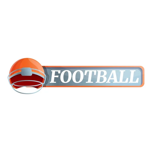 Американський футбол шолом логотип, мультяшний стиль — стоковий вектор
