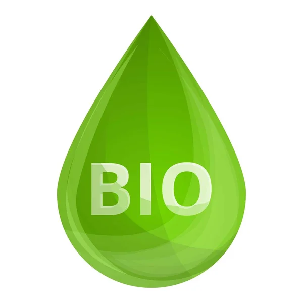 Biokraftstoff-Tropfen-Ikone im Cartoon-Stil — Stockvektor