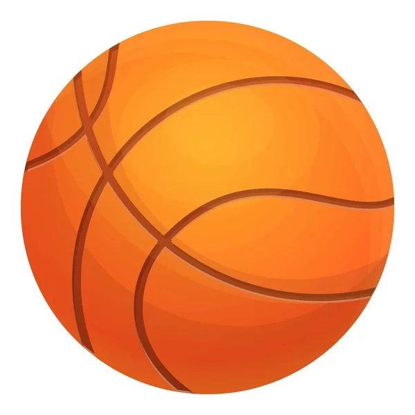 Icône de ballon de basket, style dessin animé — Image vectorielle