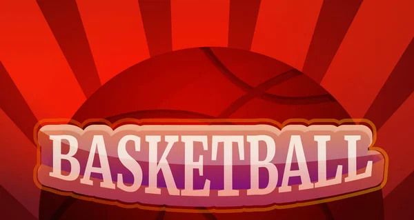 Basketbol kavramı banner, karikatür tarzı — Stok Vektör