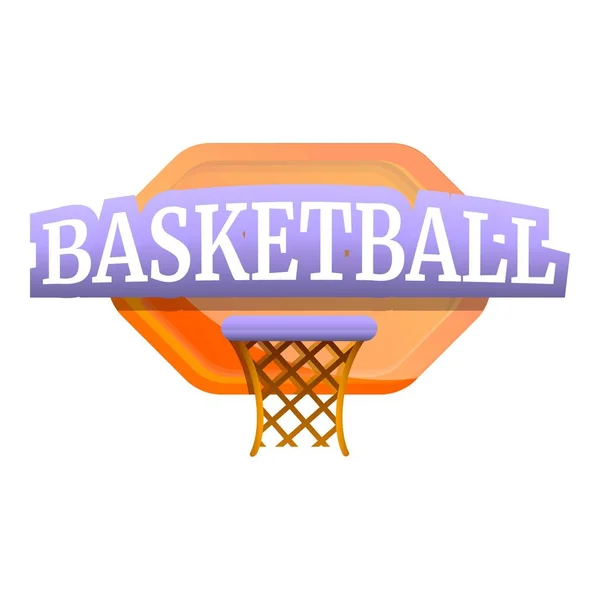 Logo del tablero de baloncesto, estilo de dibujos animados — Vector de stock