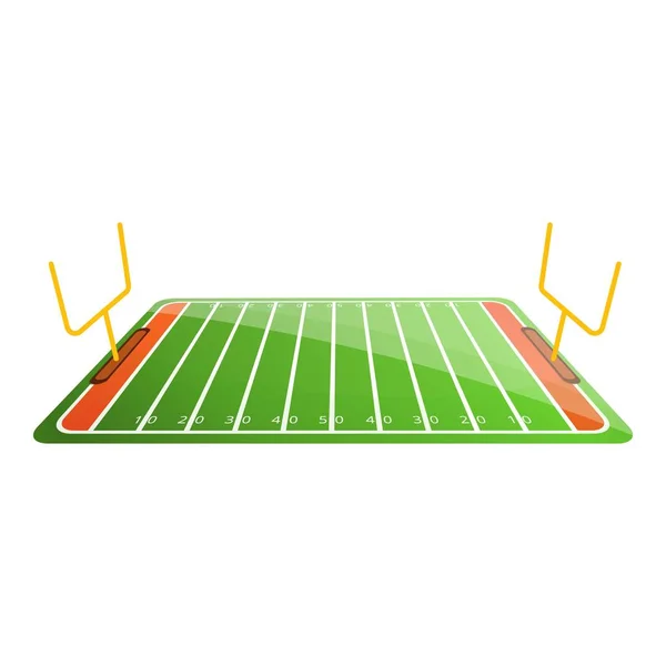Icône du terrain de football américain, style dessin animé — Image vectorielle
