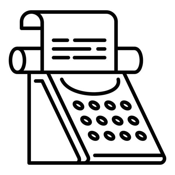 Icono clásico de la máquina de escribir, estilo de esquema — Archivo Imágenes Vectoriales