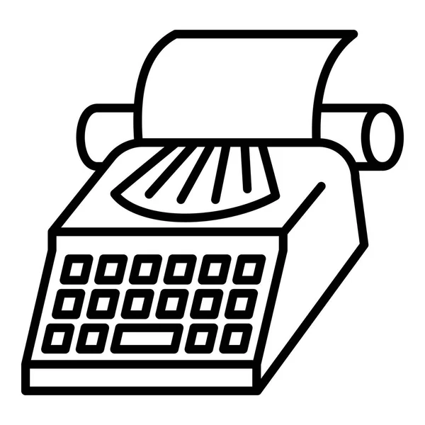 Иконка пишущей машинки, стиль контура — стоковый вектор