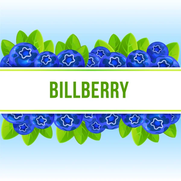 Billberry concept fond, style dessin animé — Image vectorielle