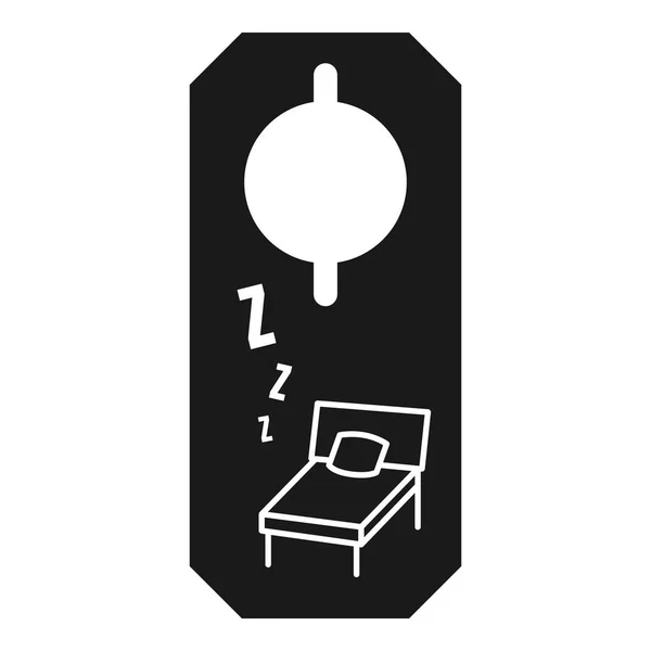 Ikona značky pro spící dveře, jednoduchý styl — Stockový vektor