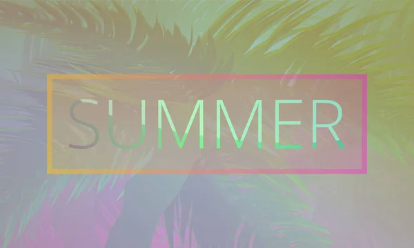 Bannière de concept de station tropicale d'été, style dessin animé — Image vectorielle