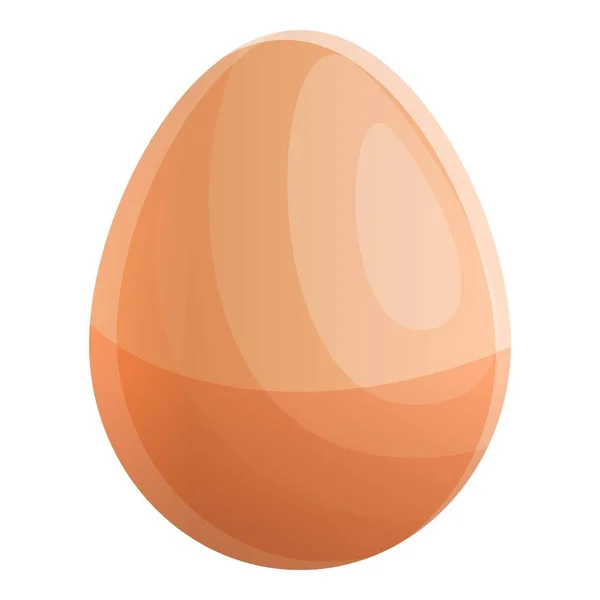 Whole egg icon, cartoon style — 스톡 벡터