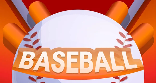 Baseball-Konzept Banner, Cartoon-Stil — Stockvektor