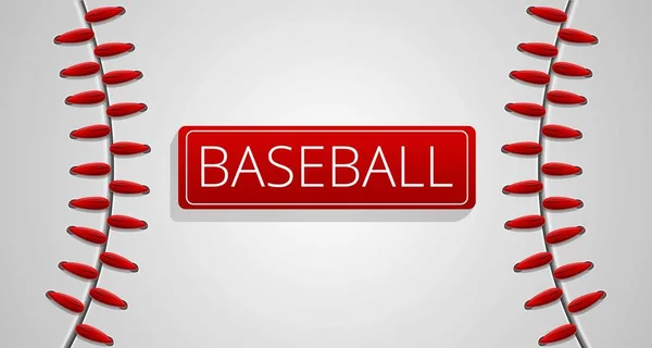 Baseball sport concept banner, stile cartone animato — Vettoriale Stock