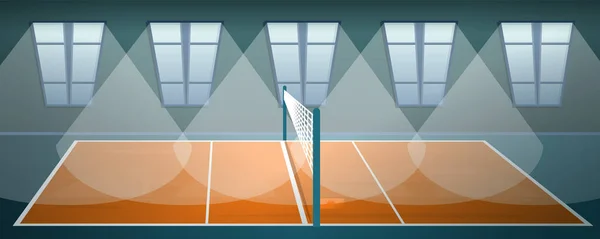 Volleyball arena concept banner, cartoon style — Stock Vector