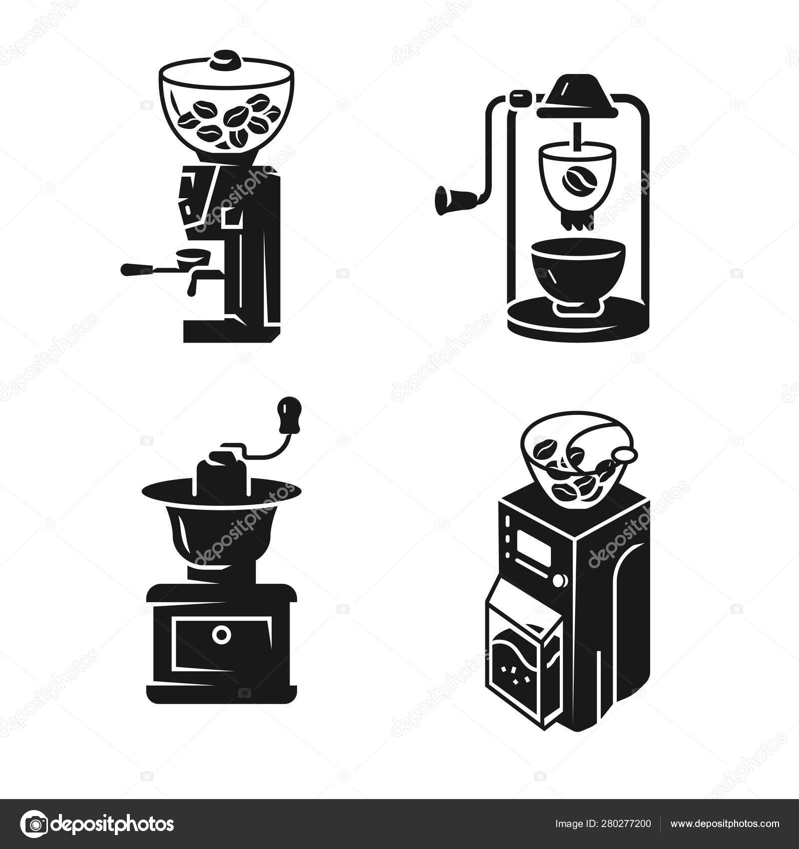 Coffee Grinder Icons Set Simple Style Vector Image By C Nsit0108 Vector Stock 280277200