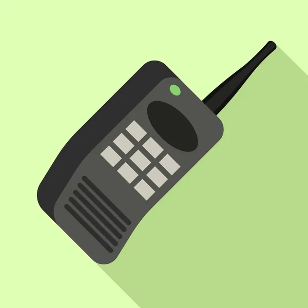 Icône de téléphone bouton de sécurité, style plat — Image vectorielle