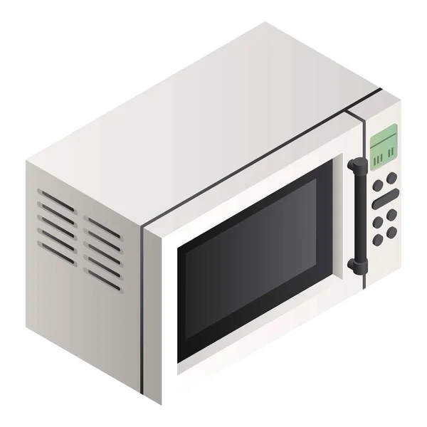Plastic microwave icon, isometric style — Stock Vector