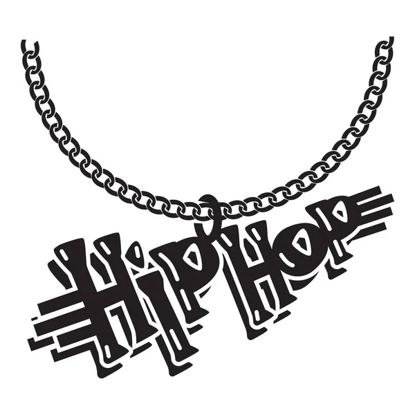Icona di gioielli hip hop, stile semplice — Vettoriale Stock