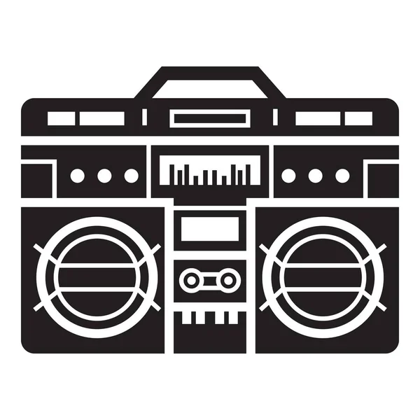 Icône boombox moderne, style simple — Image vectorielle