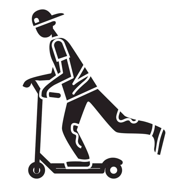 Kick scooter icon, simple style — Stock Vector