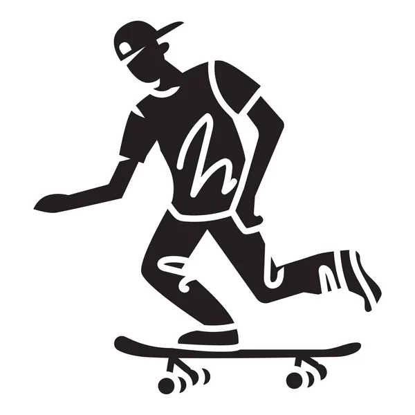 Moderne Skater icon, eenvoudige stijl — Stockvector