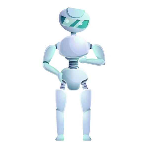 Icona umanoide artificiale, stile cartone animato — Vettoriale Stock