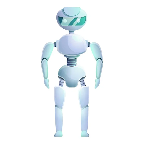 Ikon humanoid bionik, gaya kartun - Stok Vektor
