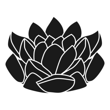 Houseplant succulent icon, simple style clipart