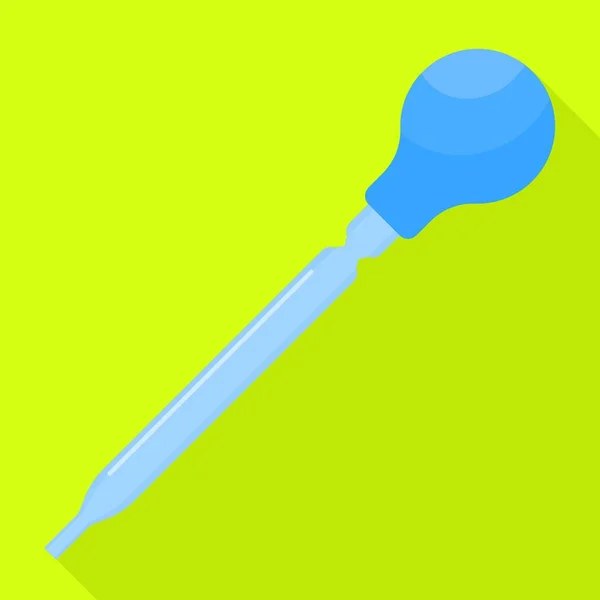 Pipetteer pictogram, vlakke stijl — Stockvector