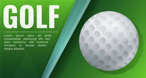 Bannière concept de tasse de vacances de golf, style dessin animé — Image vectorielle