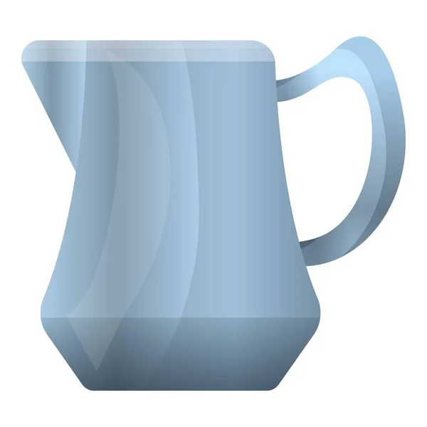 Metalen pot koffie pictogram, cartoon stijl — Stockvector